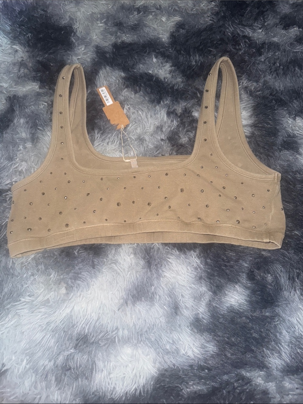 SKIMS Desert Rhinestone Studded Scoop Bralette